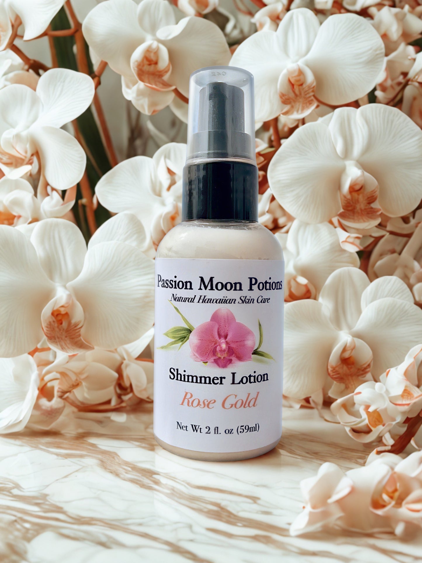 Rose Gold Shimmer Lotion — Glowing Body Lotion with Subtle Radiance | Passion Moon Potions