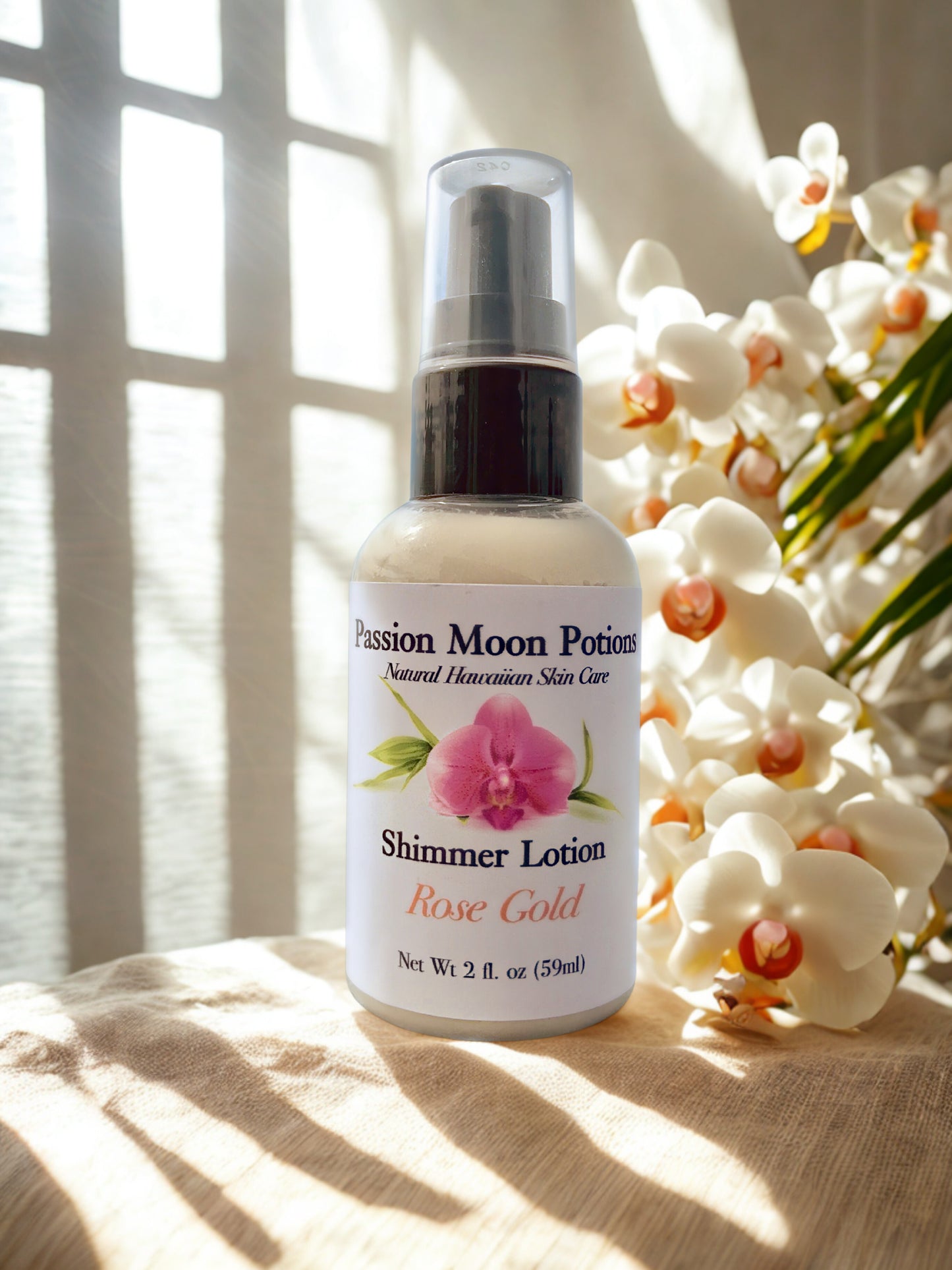 Rose Gold Shimmer Lotion — Glowing Body Lotion with Subtle Radiance | Passion Moon Potions