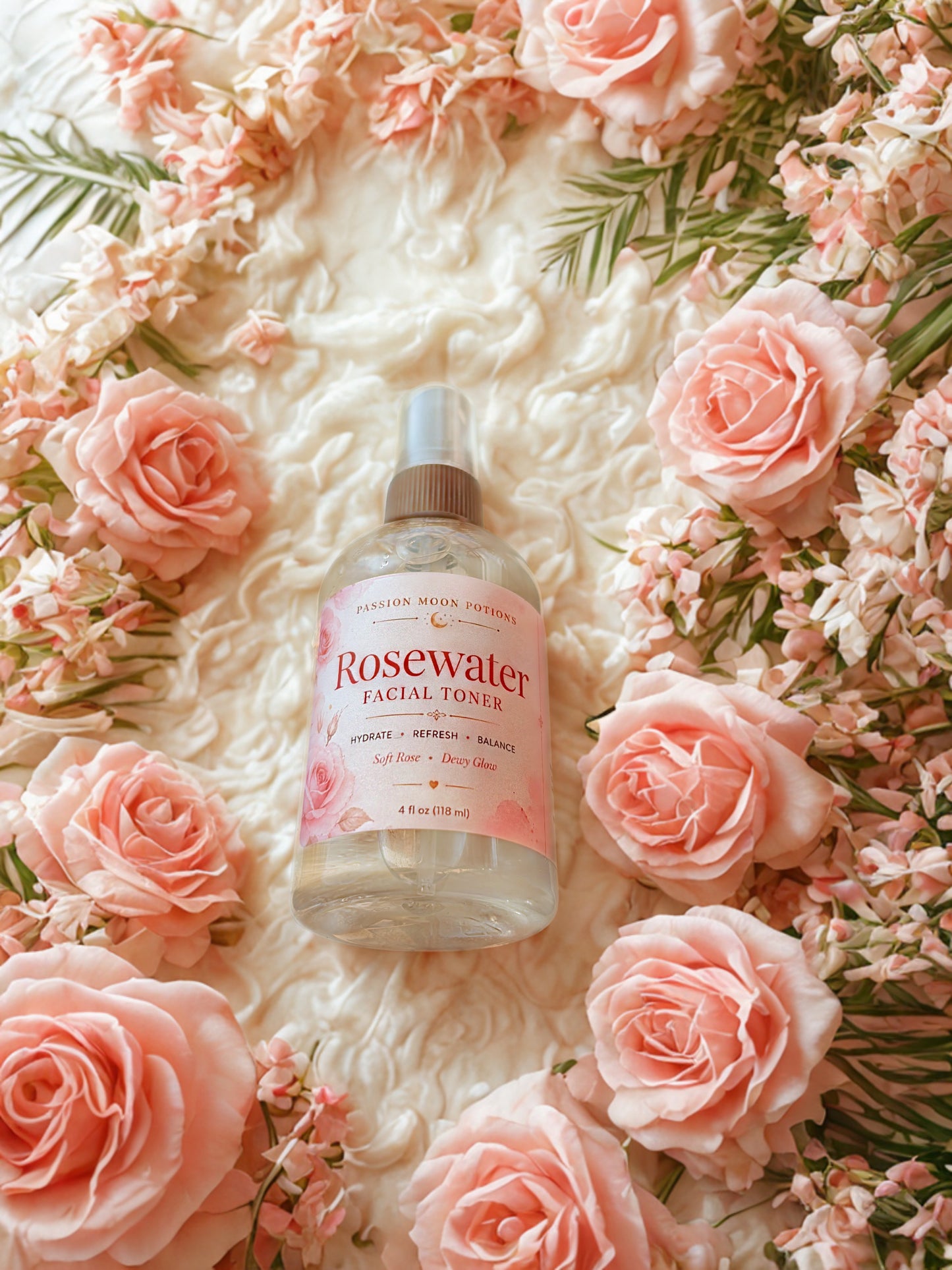 Rosewater Facial Toner – Hydrating + Balancing Glow Mist (Limited Edition)