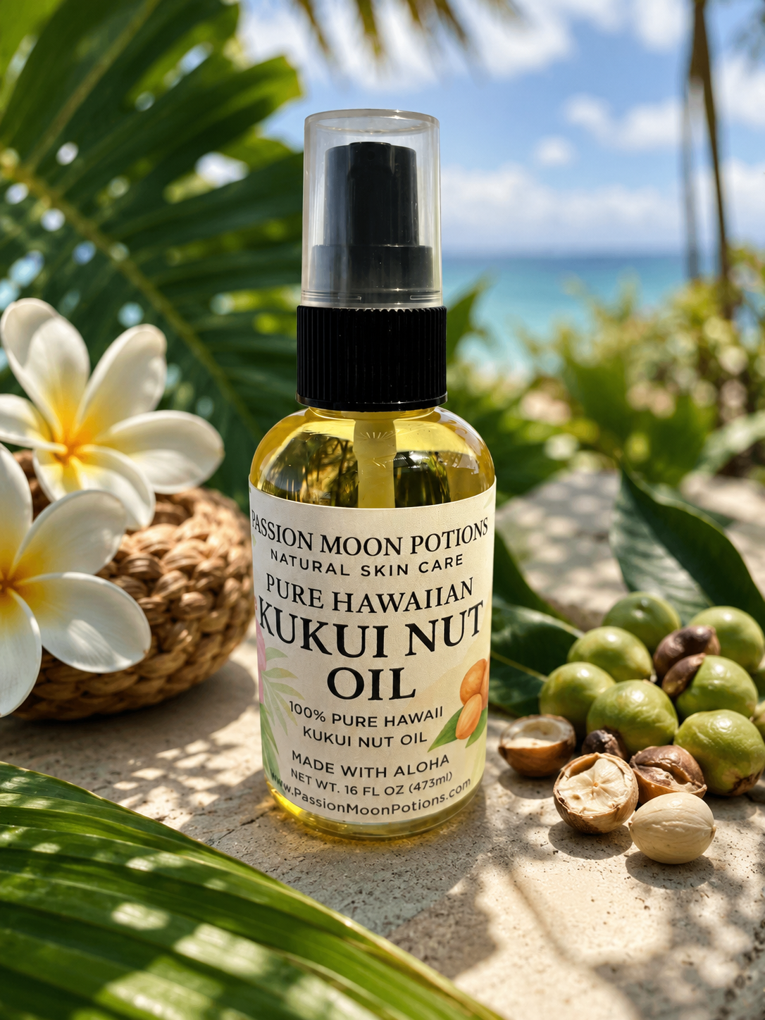 Hawaiian Kukui Nut Oil – Lightweight Hydration for Glowing Skin