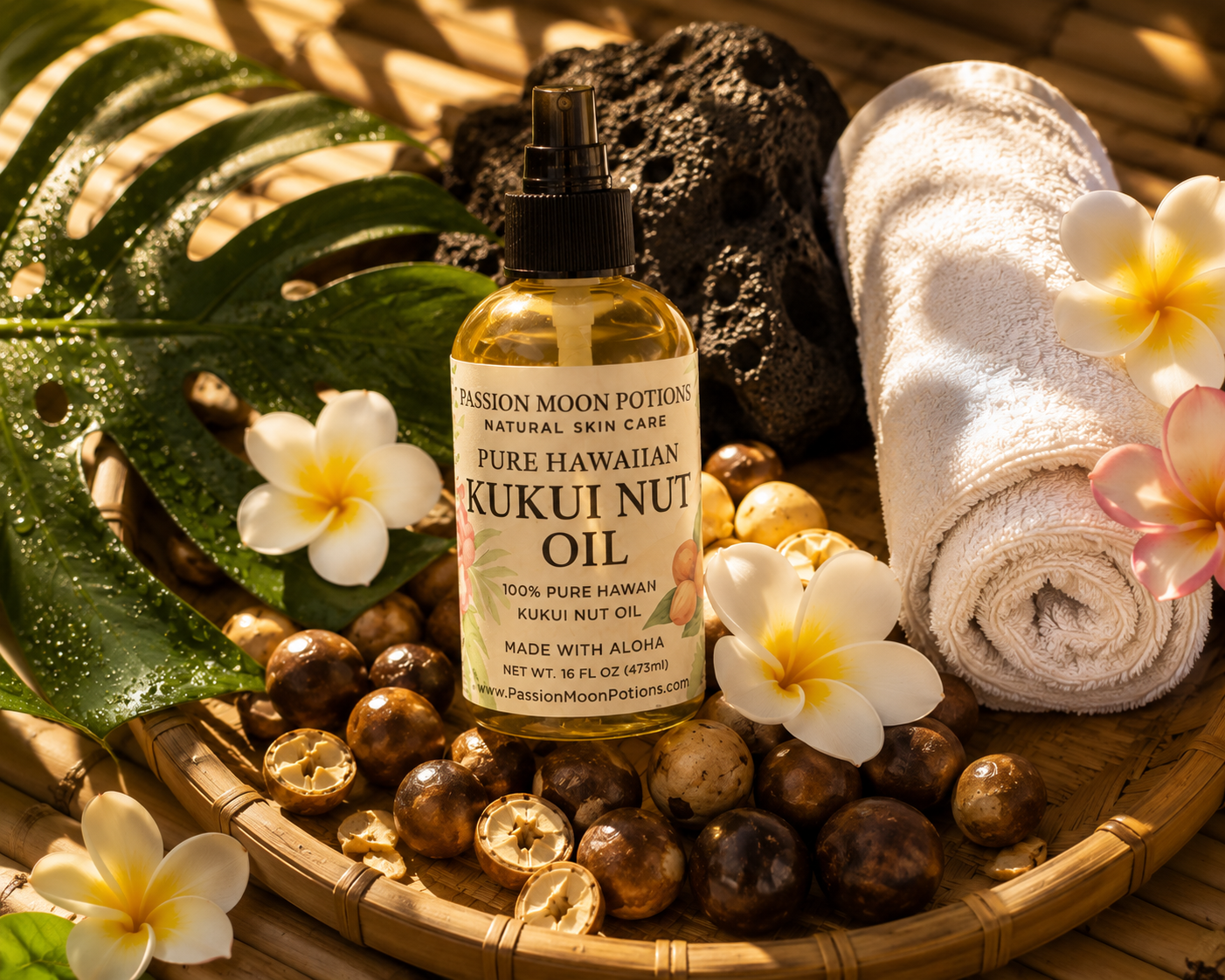 Hawaiian Kukui Nut Oil – Lightweight Hydration for Glowing Skin