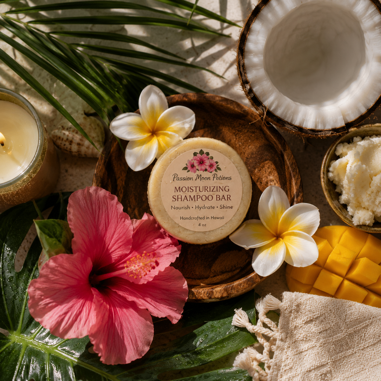 Moisturizing Shampoo Bars – Sulfate-Free Solid Shampoo for Dry, Damaged & Color-Treated Hair