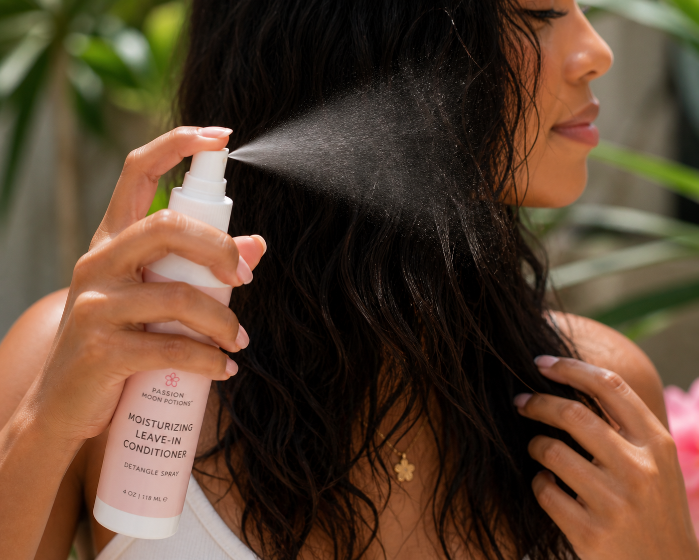 Moisturizing Leave-In Conditioner Spray – Detangler + Frizz Control for Dry Hair | Lightweight Hair Moisturizer