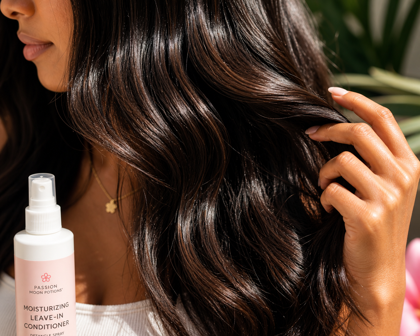 Moisturizing Leave-In Conditioner Spray – Detangler + Frizz Control for Dry Hair | Lightweight Hair Moisturizer