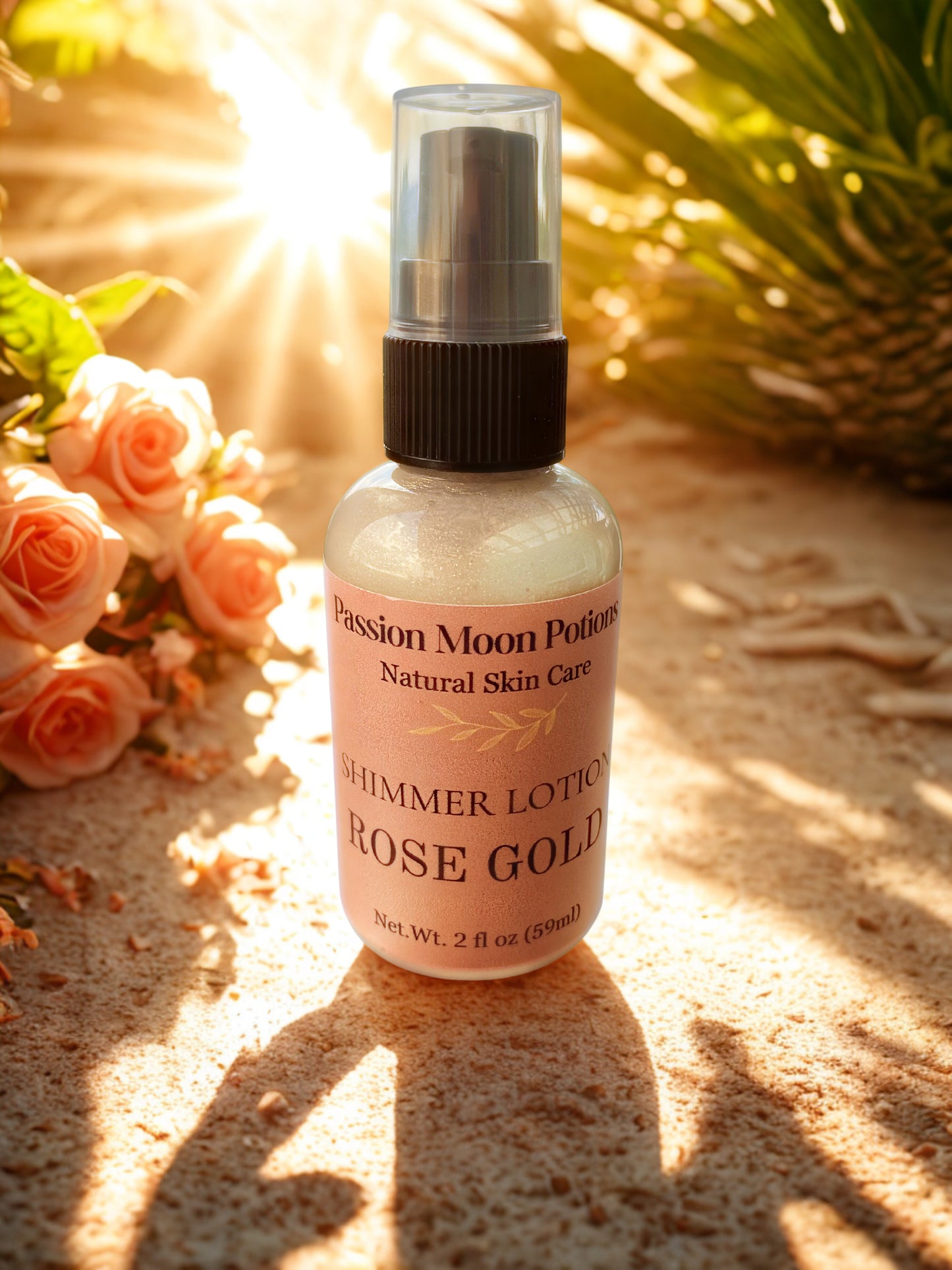 Rose Gold Shimmer Lotion — Glowing Body Lotion with Subtle Radiance | Passion Moon Potions