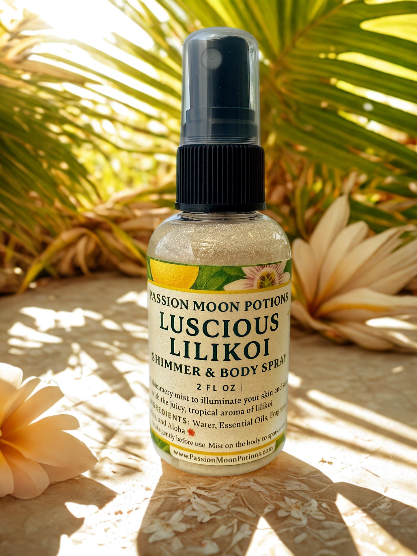 Lilikoi Shimmer Spray  — Tropical Glow Body Mist | Passion Moon Potions