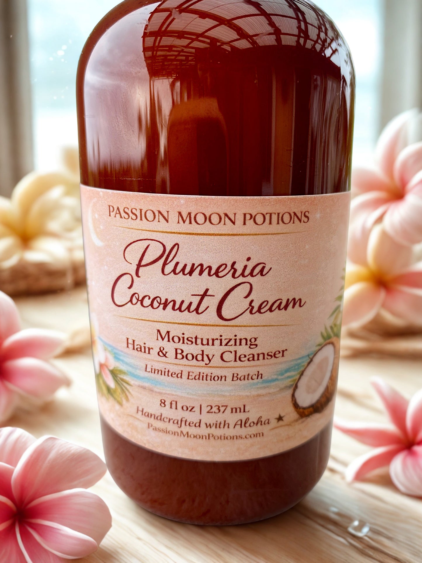 Plumeria Coconut Cream – Moisturizing Hair & Body Cleanser (Limited Edition)