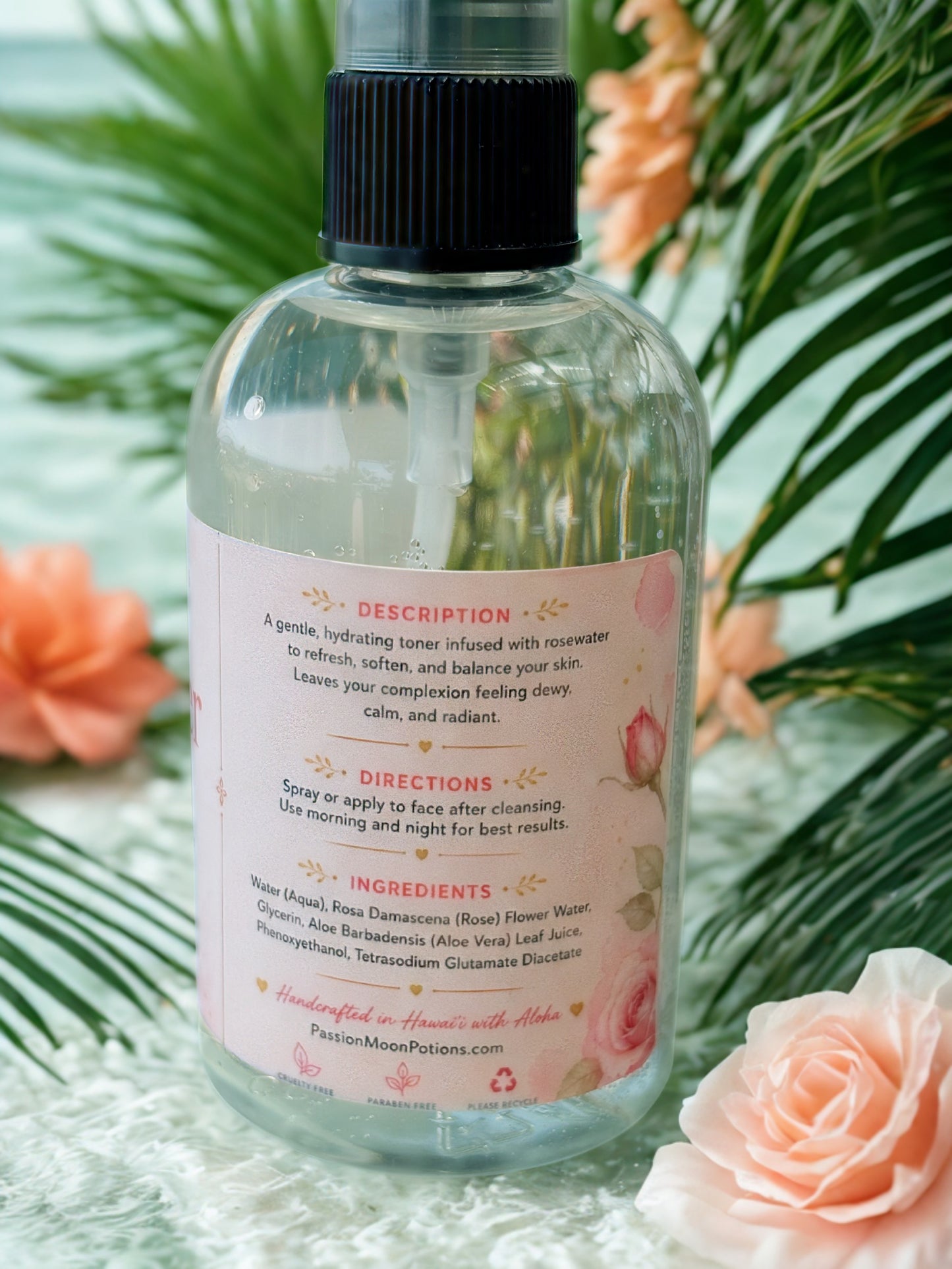 Rosewater Facial Toner – Hydrating + Balancing Glow Mist (Limited Edition)
