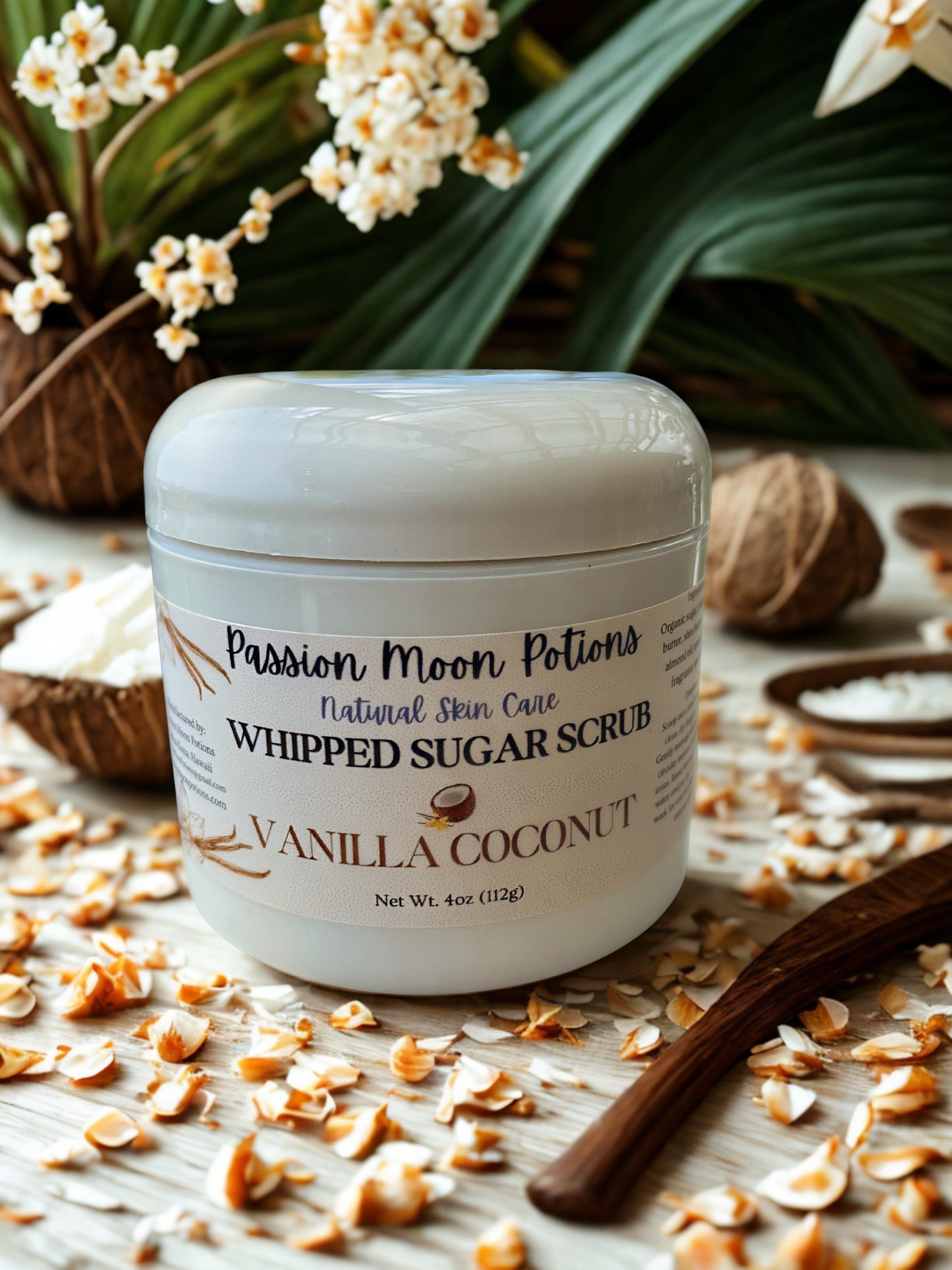 Whipped sugar scrub jar – natural body exfoliating scrub